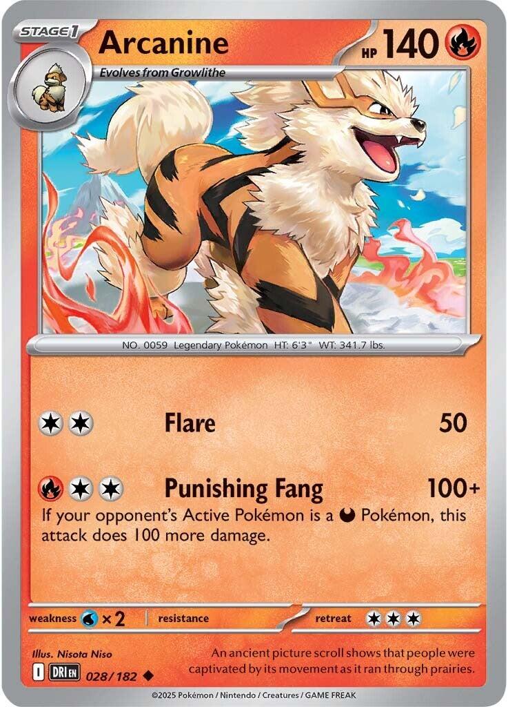Arcanine (028/182) [Scarlet & Violet: Destined Rivals] | Chromatic Games