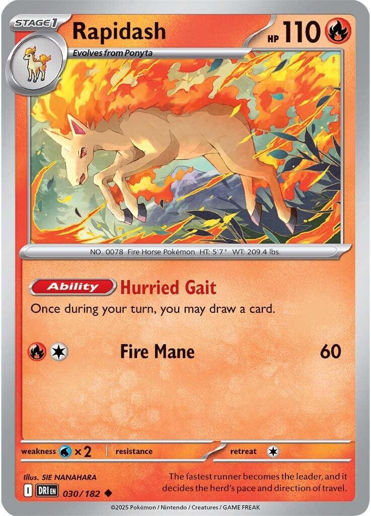 Rapidash (030/182) [Scarlet & Violet: Destined Rivals] | Chromatic Games