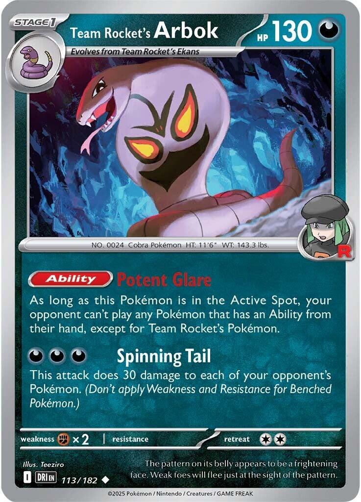 Team Rocket's Arbok (113/182) [Scarlet & Violet: Destined Rivals] | Chromatic Games