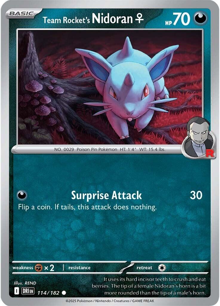 Team Rocket's Nidoran (114/182) [Scarlet & Violet: Destined Rivals] | Chromatic Games