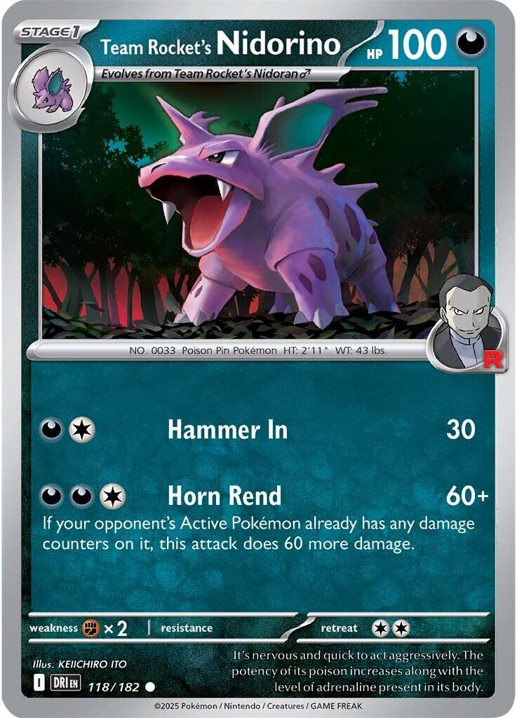 Team Rocket's Nidorino (118/182) [Scarlet & Violet: Destined Rivals] | Chromatic Games