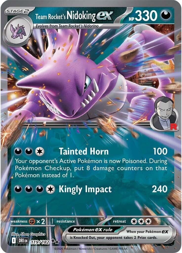 Team Rocket's Nidoking ex (119/182) [Scarlet & Violet: Destined Rivals] | Chromatic Games
