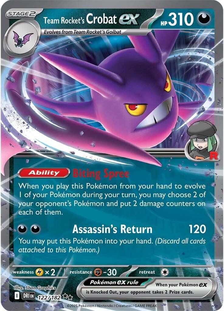 Team Rocket's Crobat ex (122/182) [Scarlet & Violet: Destined Rivals] | Chromatic Games