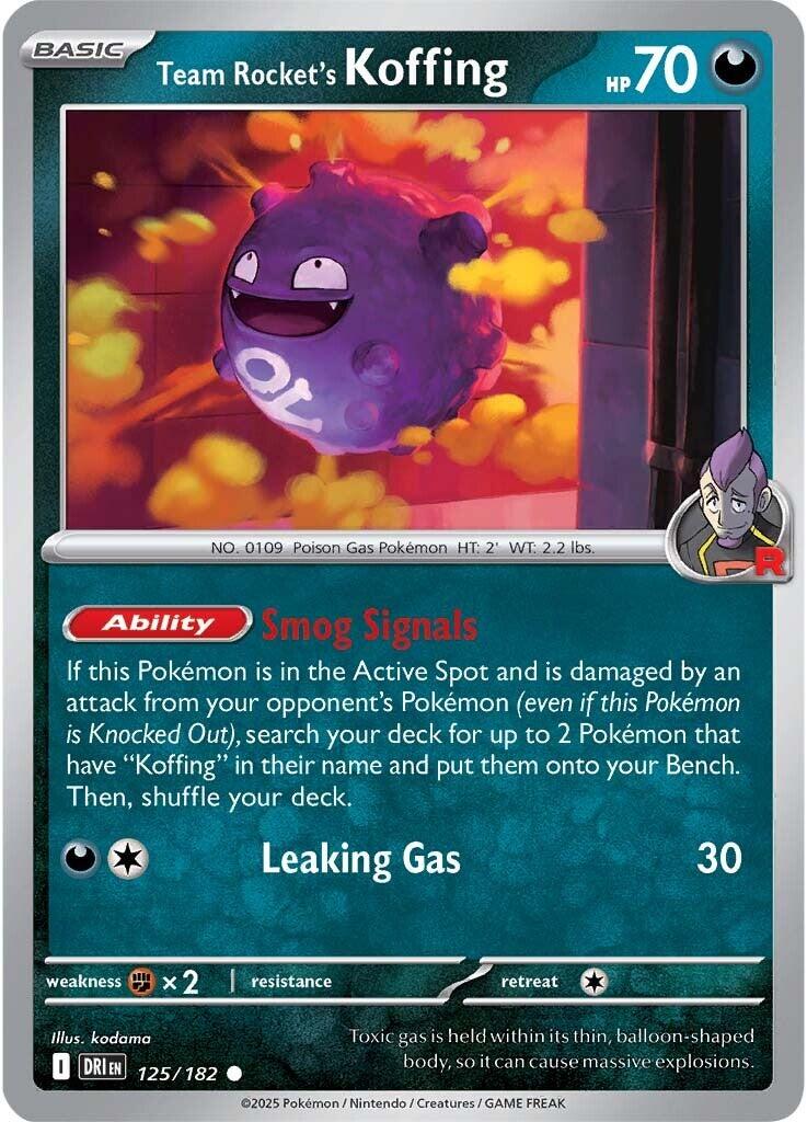 Team Rocket's Koffing (125/182) [Scarlet & Violet: Destined Rivals] | Chromatic Games