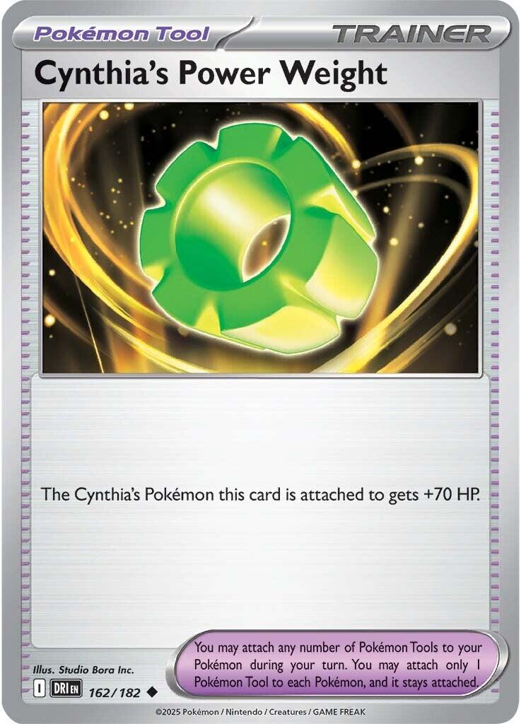Cynthia's Power Weight (162/182) [Scarlet & Violet: Destined Rivals] | Chromatic Games