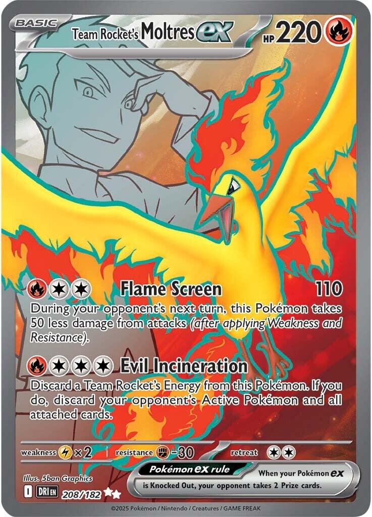 Team Rocket's Moltres ex (208/182) [Scarlet & Violet: Destined Rivals] | Chromatic Games