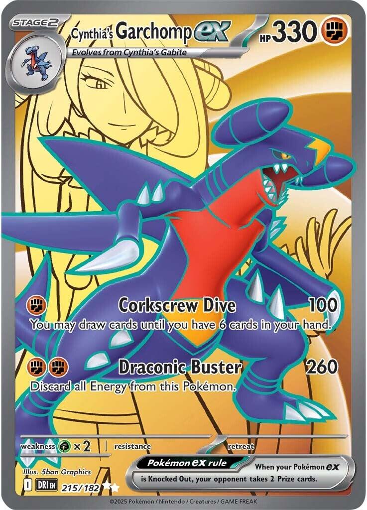 Cynthia's Garchomp ex (215/182) [Scarlet & Violet: Destined Rivals] | Chromatic Games