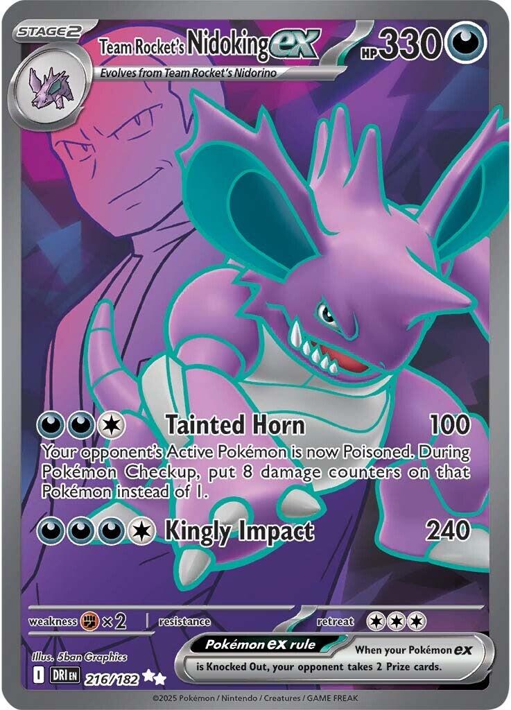 Team Rocket's Nidoking ex (216/182) [Scarlet & Violet: Destined Rivals] | Chromatic Games