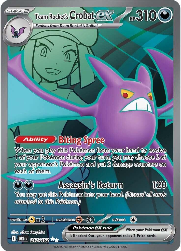 Team Rocket's Crobat ex (217/182) [Scarlet & Violet: Destined Rivals] | Chromatic Games