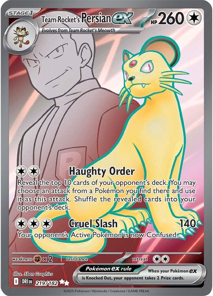 Team Rocket's Persian ex (219/182) [Scarlet & Violet: Destined Rivals] | Chromatic Games