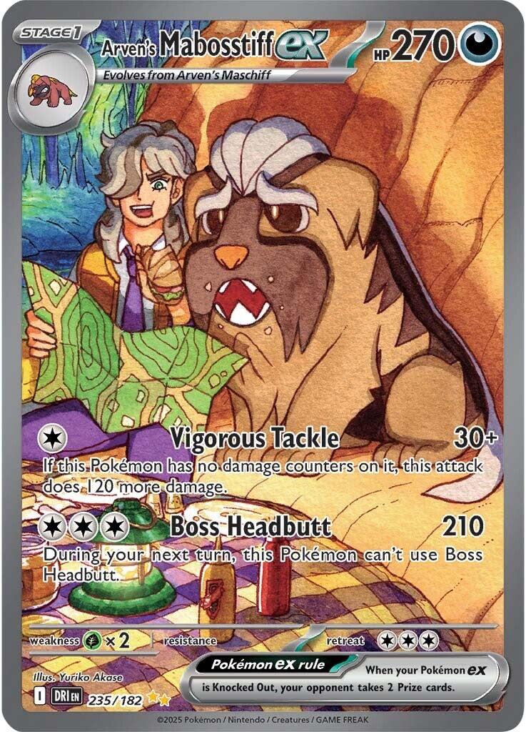 Arven's Mabosstiff ex (235/182) [Scarlet & Violet: Destined Rivals] | Chromatic Games