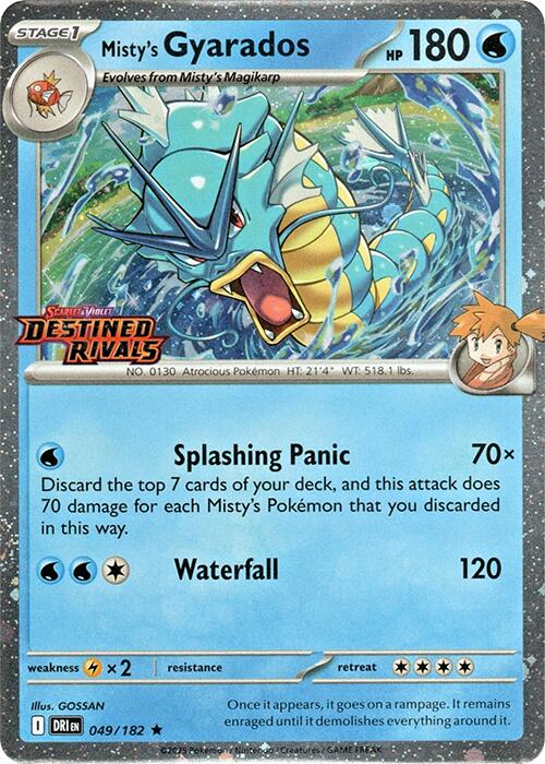 Misty's Gyarados (049/182) (Destined Rivals Stamp) [Scarlet & Violet: Destined Rivals] | Chromatic Games