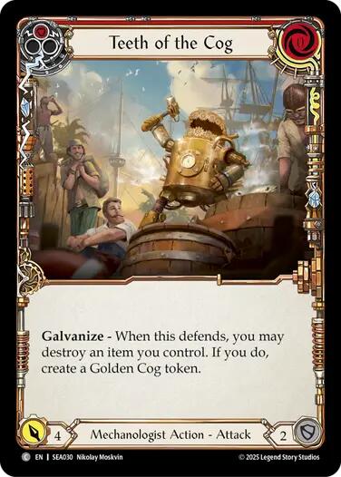 Teeth of the Cog (Red) [SEA030] (High Seas)  Rainbow Foil | Chromatic Games