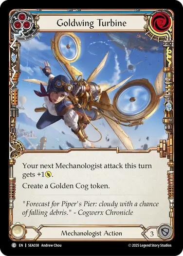 Goldwing Turbine (Blue) [SEA038] (High Seas)  Rainbow Foil | Chromatic Games