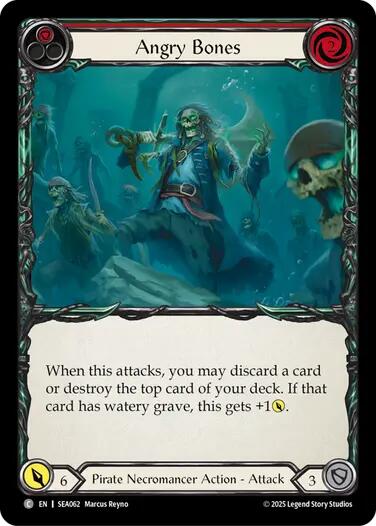 Angry Bones (Red) [SEA062] (High Seas)  Rainbow Foil | Chromatic Games