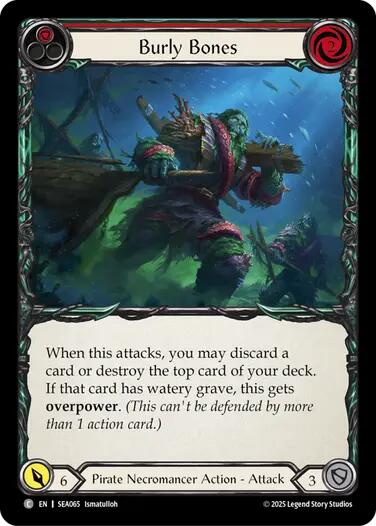 Burly Bones (Red) [SEA065] (High Seas)  Rainbow Foil | Chromatic Games