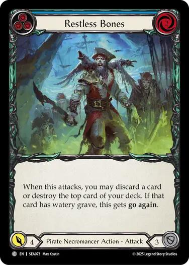 Restless Bones (Blue) [SEA073] (High Seas)  Rainbow Foil | Chromatic Games