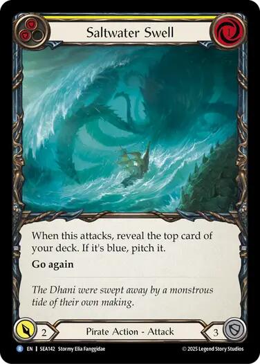 Saltwater Swell (Yellow) [SEA142] (High Seas)  Rainbow Foil | Chromatic Games