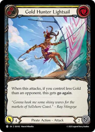 Gold Hunter Lightsail [SEA162] (High Seas)  Rainbow Foil | Chromatic Games