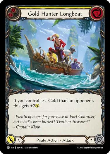 Gold Hunter Longboat [SEA163] (High Seas)  Rainbow Foil | Chromatic Games