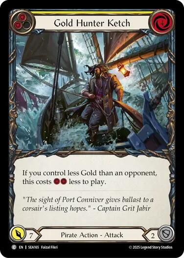 Gold Hunter Ketch [SEA165] (High Seas)  Rainbow Foil | Chromatic Games