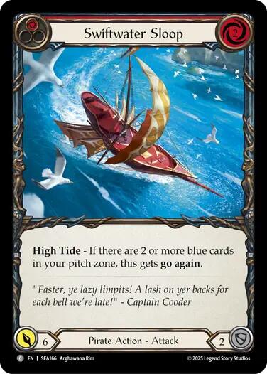 Swiftwater Sloop (Red) [SEA166] (High Seas) | Chromatic Games