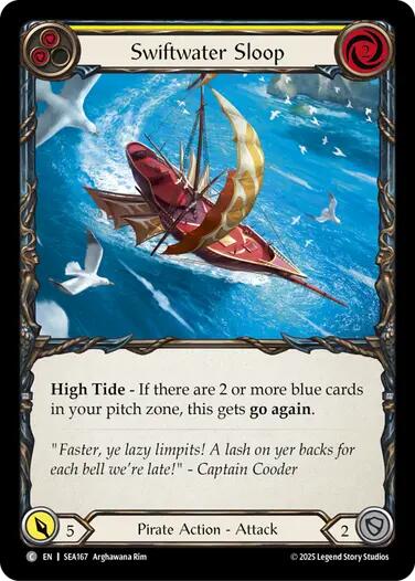 Swiftwater Sloop (Yellow) [SEA167] (High Seas)  Rainbow Foil | Chromatic Games