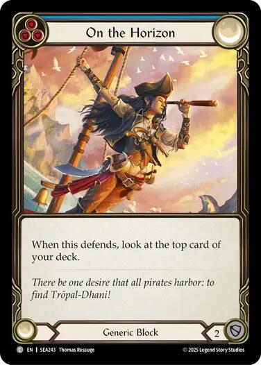 On the Horizon (Blue) [SEA243] (High Seas)  Rainbow Foil | Chromatic Games