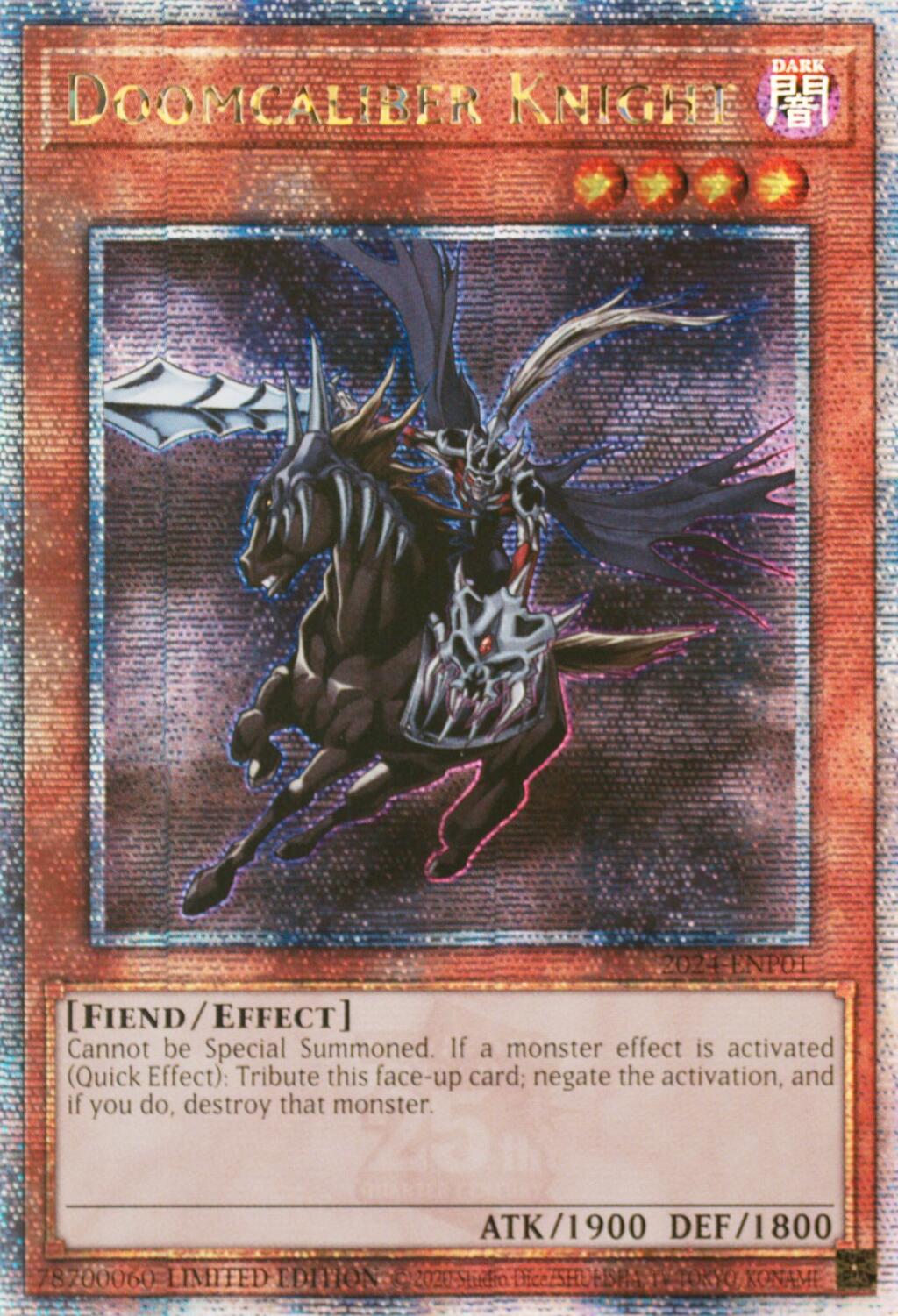 Doomcaliber Knight [2024-ENP01] Quarter Century Secret Rare | Chromatic Games