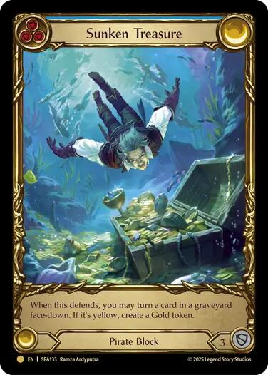 Sunken Treasure [SEA133] (High Seas)  Cold Foil | Chromatic Games