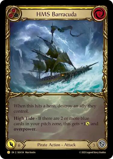 HMS Barracuda (Treasure) [SEA134] (High Seas)  Cold Foil | Chromatic Games