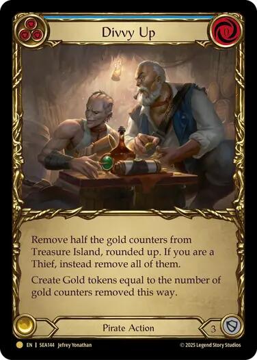 Divvy Up (Treasure) [SEA144] (High Seas)  Cold Foil | Chromatic Games