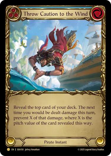 Throw Caution to the Wind (Treasure) [SEA150] (High Seas)  Cold Foil | Chromatic Games