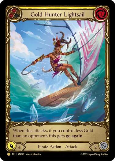 Gold Hunter Lightsail (Treasure) [SEA162] (High Seas)  Cold Foil | Chromatic Games