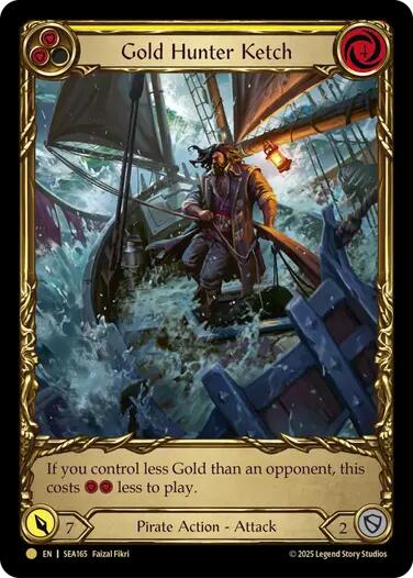 Gold Hunter Ketch (Treasure) [SEA165] (High Seas)  Cold Foil | Chromatic Games