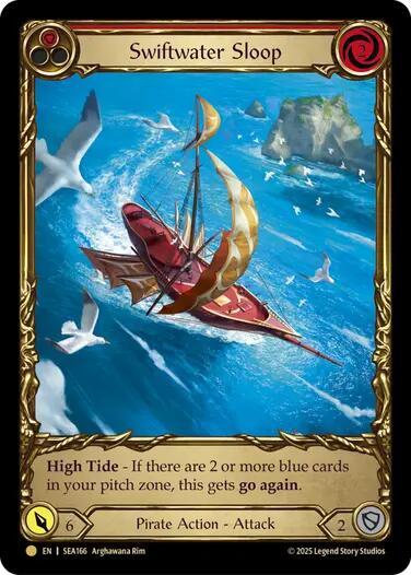 Swiftwater Sloop (Red) (Treasure) [SEA166] (High Seas)  Cold Foil | Chromatic Games