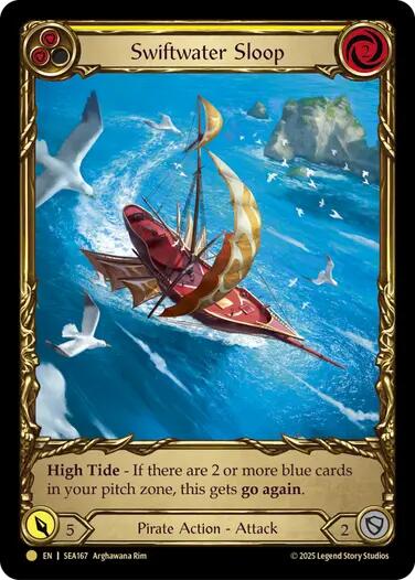 Swiftwater Sloop (Yellow) (Treasure) [SEA167] (High Seas)  Cold Foil | Chromatic Games