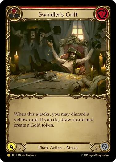 Swindler's Grift (Red) (Treasure) [SEA169] (High Seas)  Cold Foil | Chromatic Games