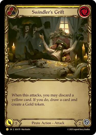 Swindler's Grift (Yellow) (Treasure) [SEA170] (High Seas)  Cold Foil | Chromatic Games