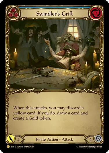 Swindler's Grift (Blue) (Treasure) [SEA171] (High Seas)  Cold Foil | Chromatic Games