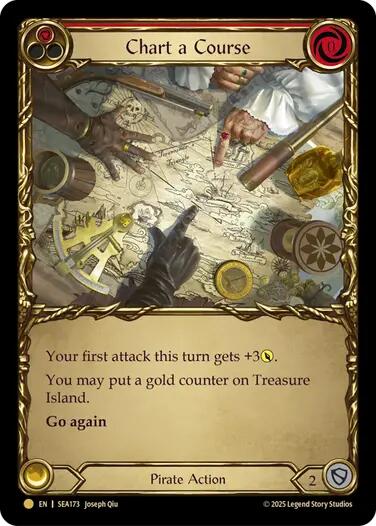Chart a Course (Red) (Treasure) [SEA173] (High Seas)  Cold Foil | Chromatic Games