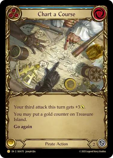 Chart a Course (Blue) (Treasure) [SEA175] (High Seas)  Cold Foil | Chromatic Games