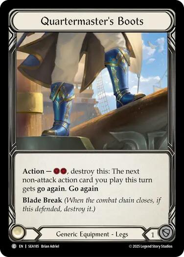 Quartermaster's Boots (Treasure) [SEA185] (High Seas)  Cold Foil | Chromatic Games