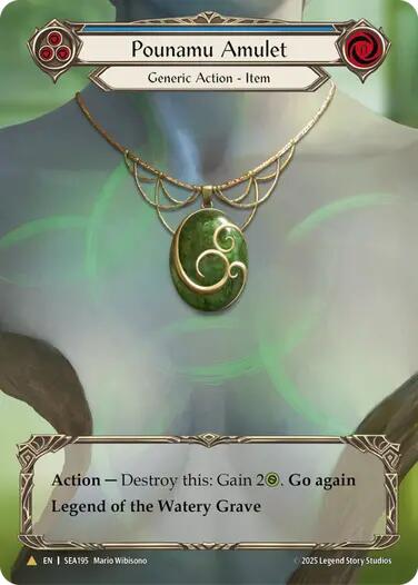 Pounamu Amulet (Treasure) [SEA195] (High Seas)  Cold Foil | Chromatic Games