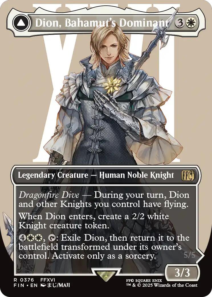 Dion, Bahamut's Dominant // Bahamut, Warden of Light (Borderless) [FINAL FANTASY] | Chromatic Games