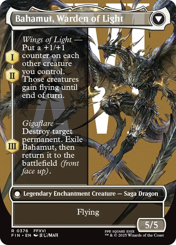 Dion, Bahamut's Dominant // Bahamut, Warden of Light (Borderless) [FINAL FANTASY] | Chromatic Games