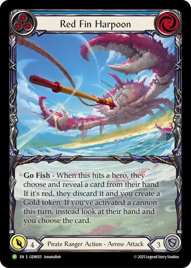 Red Fin Harpoon [GEM055] (GEM Pack 2)  Rainbow Foil | Chromatic Games