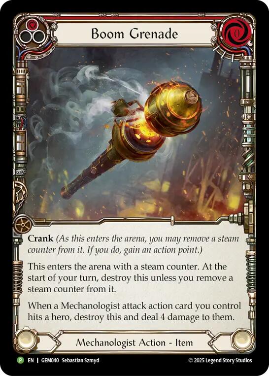 Boom Grenade (Red) [GEM040] (GEM Pack 2)  Cold Foil | Chromatic Games