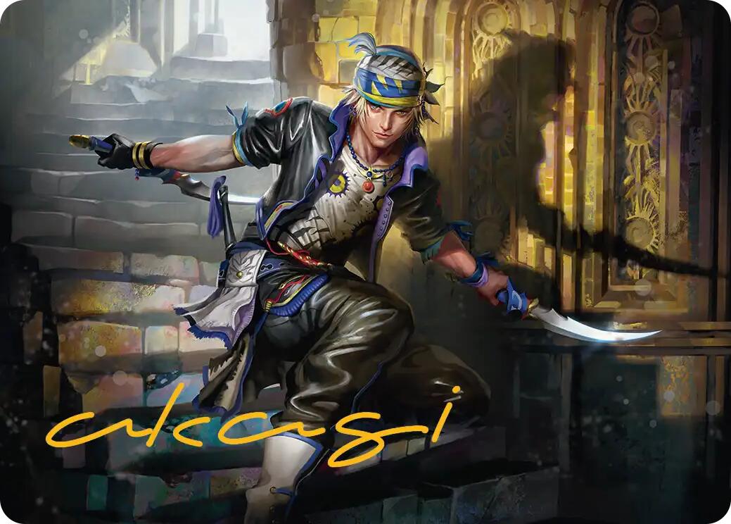 Locke Cole Art Card (Gold-Stamped Signature) [FINAL FANTASY Art Series] | Chromatic Games