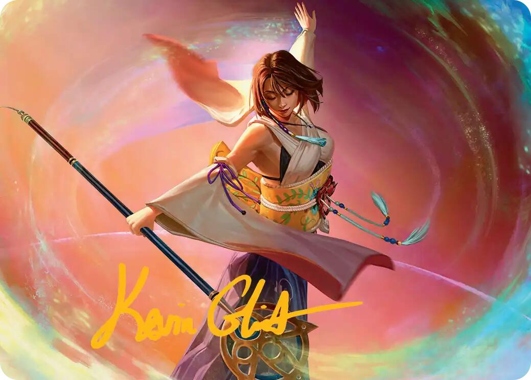 Yuna, Grand Summoner Art Card (Gold-Stamped Signature) [FINAL FANTASY Art Series] | Chromatic Games